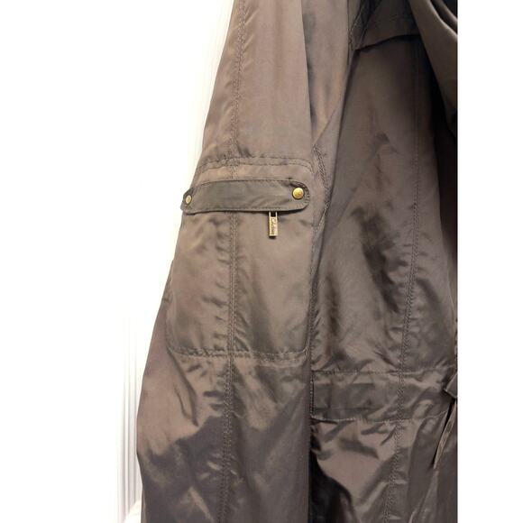 Cole Haan Brown Packable Hooded Rain Jacket Women’s Size S Water-Resistant - Picture 6 of 14